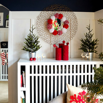 Christmas Living Room Mantel