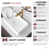 STYLISH Vessel Sink Pop-Up Drain with white ceramic cap without overflow