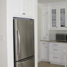 Tile with white countertops