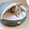 Armarkat Cat Bed, Laurel Green and Ivory