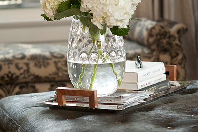 Example of a trendy living room design in Birmingham