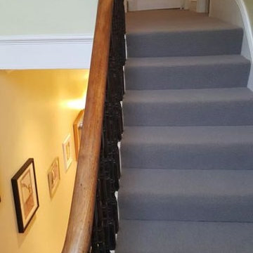 Grey Carpet to Stairs Installed by our Technicians