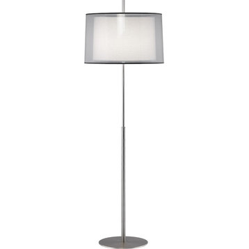 Robert Abbey Saturnia 1 Light Floor Lamp, Stainless Steel - S2191