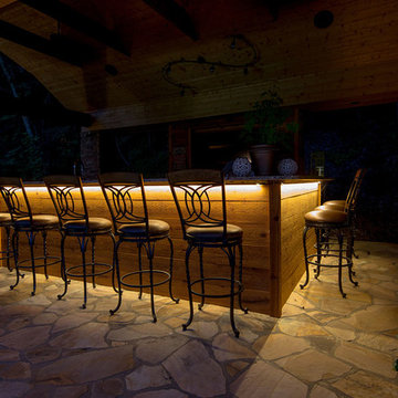 Custom Bar Lighting on Outdoor Kitchen
