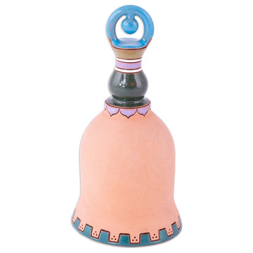 Novica Handmade Rhythms Of The Mosque Decorative Ceramic Bell
