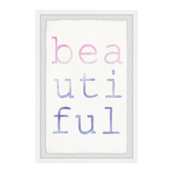 Marmont Hill Inc. - "Beautiful IV" Framed Painting Print, 16"x24" - Prints And Posters
