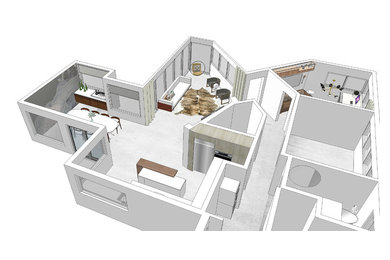 3D Renderings for Midcentury Home Remodel
