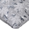 Crochet Net Fabric 24"x24" Silk Grey Pillow Sham, Diamond Girl