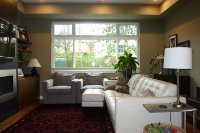 Living room - modern living room idea in Seattle