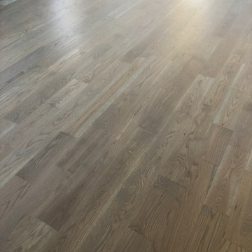 DIX HILLS:  5" WHITE OAK INSTALLED  & FINISHED WITH 4 PART CUSTOM STAIN