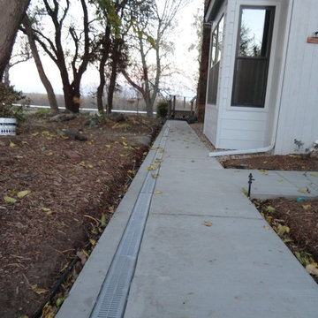 Bay window and sidewalk