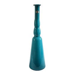 TEAL EMPOLI GUILDCRAFT ITALIAN BOTTLE - Vases