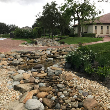 Large stream in wetland area