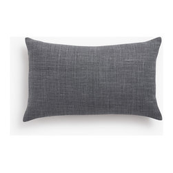 Barn & Willow : Belgian Linen Lumbar Pillows : Shale - Decorative Pillows
