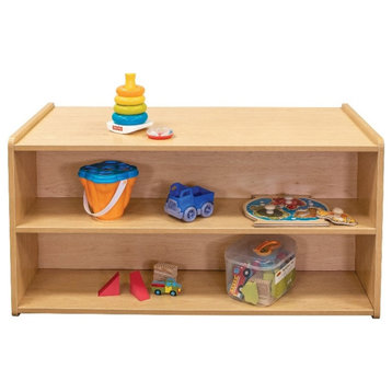 Tot Mate 23.5" Contemporary Wood Composite Toddler Shelf Storage in Maple