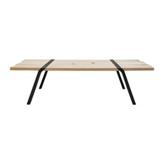 12-Seater Solid Oak Dining Table, Black