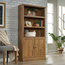 Sauder Misc Storage 3-Shelf 2-Door Tall Wood Bookcase in Sindoori Mango