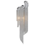 CWI Lighting - Daisy 2 Light Wall Sconce With Chrome Finish - Outfit a small room with regal elegance through the Daisy 2 Light Wall Sconce. Get a pair to flank the powder room mirror or to light a narrow hallway. You can also use this as wall-mounted bedside lamp or for layered illumination in the dining room or living room. This wall-mounted light source with metallic tassels as its shade diffuse an understated glow perfect for compact spaces.  Feel confident with your purchase and rest assured. This fixture comes with a one year warranty against manufacturers defects to give you peace of mind that your product will be in perfect condition.