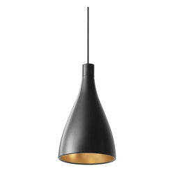 Pablo Swell Narrow Pendant Light (black) - Pendant Lighting