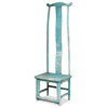 Elmwood Chinese Ming Tall Chair, Distressed Blue