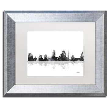 Watson 'Sacramento California Skyline' Art, Silver Frame, 11"x14", White Matte