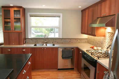 Example of a minimalist kitchen design in Other
