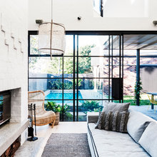 Sliding doors living room