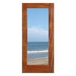 IMPFD1L MAHOGANY HURRICANE IMPACT RESISTANT RATED 1-LITE DUAL TEMPERED CLEAR GLASS (1-3/4) - Windows And Doors
