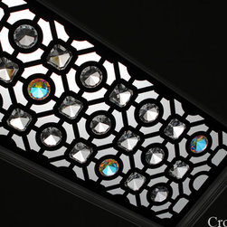 Small water jet cut decorative skylight with extra large jewels - Artwork