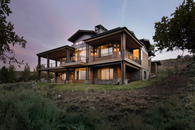 Example of a minimalist exterior home design in Salt Lake City