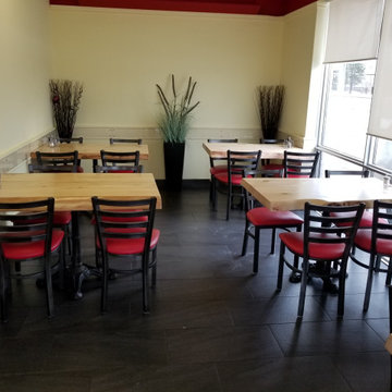 Pine Live edge restaurant tables
