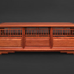 Asian Contemporary Solid Bubinga Low Entertainment Unit - Coffee Tables