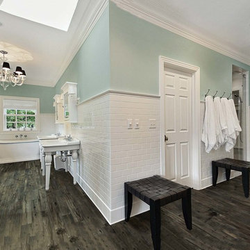 Vintage Dark Wood-like Porcelain Floor Tiles