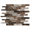 Modket Brown Emperador Marble Stone Texture Mosaic Tile Backsplash TDH466NS