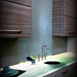 Contemporary Lake House - Kitchen Countertops