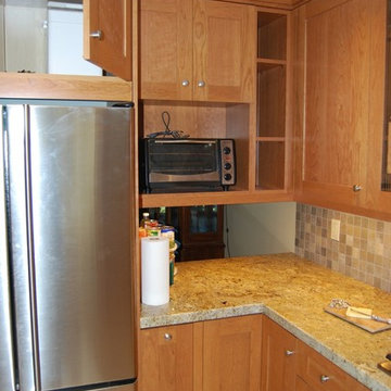 Remodeled kitchen pass through to dining room