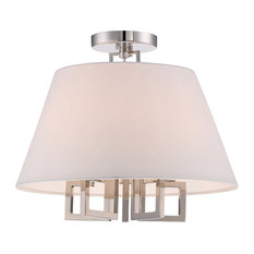 Libby Langdon for Crystorama Westwood 5 Light Polished Nickel Ceiling Mount