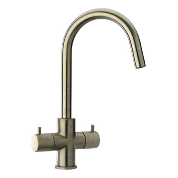 Elba 2-Handle Pull Down Kitchen Faucet, Brushed Nickel