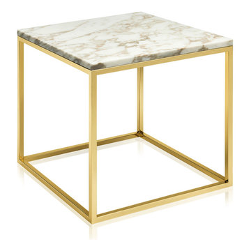 BERNIX | Marble coffee table Cube - Calacatta Gold
