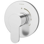 Symmons Industries - Identity Single Handle Shower Valve Trim, Chrome - This Symmons Identity shower trim kit includes an escutcheon, shower lever handle, and the necessary installation hardware so you can update your bathroom without replacing your valve. With an ADA compliant single lever handle, the escutcheon features hot and cold indicators to ensure custom temperature setting and ease of use. With distinct contours and a budget conscious price, the Symmons Identity Single Handle Wall Mounted Shower Trim is a modern addition to any bathroom. Like all Symmons products, this Identity trim kit is backed by a limited lifetime consumer warranty and 10 year commercial warranty.
