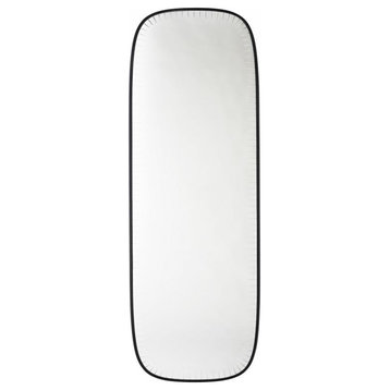 Cut Mirror, Black Wood, Plain Etched Mirror, 28"W (DA9003 3MPMW)