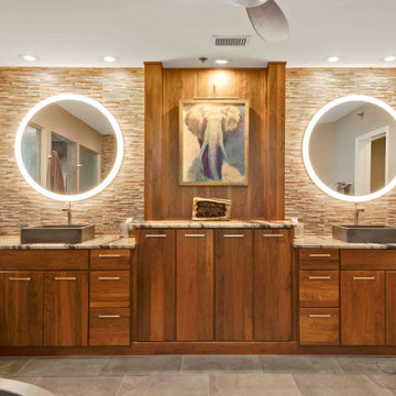 Wood & Stone Master Bath