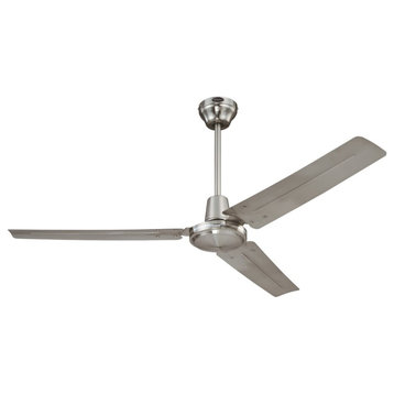 Westinghouse 7800300 Industrial 56" 3 Blade Indoor Ceiling Fan - Brushed Nickel