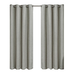 Royal Tradition - Gulfport Faux Linen Blackout Weave Panels, Linen, 52"x108" Single - Curtains