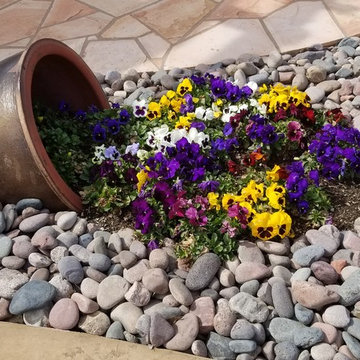 Fallen flower pot landscape