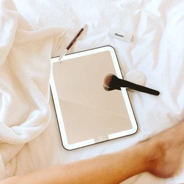 Royale Petit Makeup Vanity Mirror with Adjustable LED Light, Charcoal