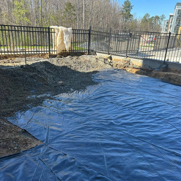 Paver Patio Installation with Drainage Preparation
