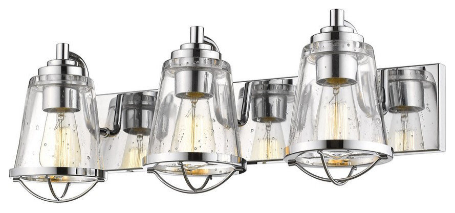 3 Light Vanity Light Fixture In Coastal Style-8.88 Inches Tall and 24 ...