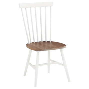 Eagle Ridge Dining Chair With Toffee Finished Seat and Cream Base, Set of 2