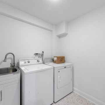 Laundry Room With Utility Sink | Gut Remodel Haworth NJ
